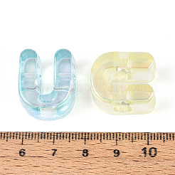 UV Plating Transparent Acrylic European Beads&nbsp;OACR-M027-02U