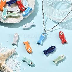 16Pcs 8 Colors Handmade Porcelain Ceramic Beads&nbsp;PORC-FS0001-53