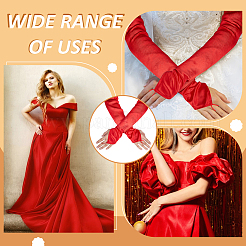 Women Satin Hook Finger Gloves&nbsp;AJEW-WH0455-59A