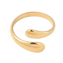 Ion Plating(IP) 304 Stainless Steel Open Cuff Ring for Women&nbsp;STAS-S125-12G