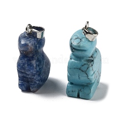 Natural & Synthetic Mixed Gemstone Pendants&nbsp;G-B068-01P