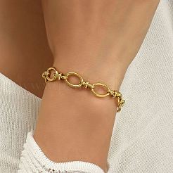 201 Stainless Steel Oval Link Chain Bracelet&nbsp;KM2112-1