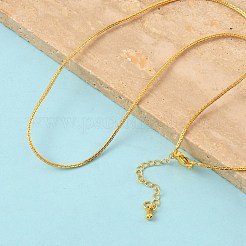 1MM Brass Boston Link Chain Necklaces&nbsp;NJEW-Z097-02G