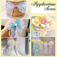 4 Rolls 4 Colors Polyester Organza Ribbon&nbsp;PAAG-CY0001-01