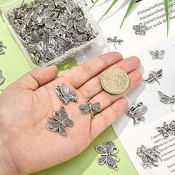 120Pcs 12 Styles Tibetan Style Alloy Charms&nbsp;TIBEP-CJ0001-99