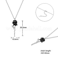 Rose Rhodium Plated 925 Sterling Silver Pendant Necklaces&nbsp;JN994D