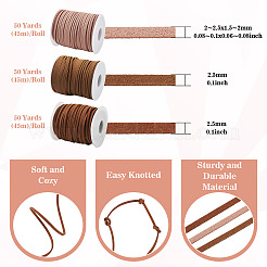3 Rolls 3 Styles Faux Suede Cord&nbsp;LW-TA0001-06