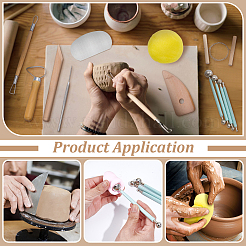 32Pcs 4 Styles Wood Double Heads Modeling Clay Sculpting Tools Set&nbsp;TOOL-BC0003-39