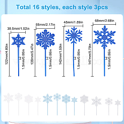 12 Sets Christmas Plastic Cake Toppers&nbsp;AJEW-SC0003-45B
