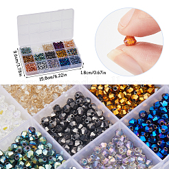 2400Pcs 15 Styles Electroplate Glass Bead Strands&nbsp;EGLA-SP0001-02