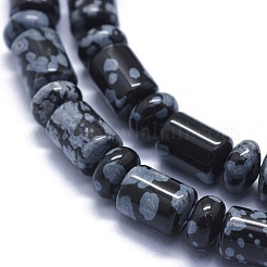 Natural Snowflake Obsidian Beads Strands&nbsp;G-K293-G02-B
