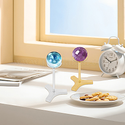 2 Sets 2 Colors Alloy & Iron Crystal Ball Holders&nbsp;ODIS-CA0001-27