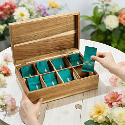 8 Grids Wooden drawer-Style Storage Boxes with Magnetic Lid for Tea Bags&nbsp;AJEW-WH0886-58