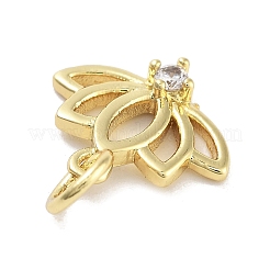 Rack Plating Brass Clear Cubic Zirconia Pendants&nbsp;KK-M293-11G