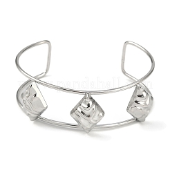 Non-Tarnish 304 Stainless Steel Wide Textured Open Cuff Bangles&nbsp;BJEW-Q348-05P-13