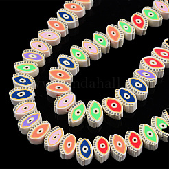 Handmade Polymer Clay Beads Strands&nbsp;CLAY-N008-078-B01