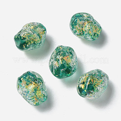 Handmade Foil Lampwork Beads Strands&nbsp;FOIL-Z001-06A