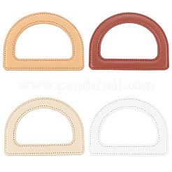8Pcs 4 Colors D Ring PU Leather Bag Handles&nbsp;FIND-BBC0004-42