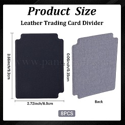 8Pcs Rectangle Imitation Leather Playing Board Game Card Separator&nbsp;AJEW-CP0010-42B