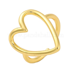 Rack Plating Brass Cuff Finger Rings for Women&nbsp;RJEW-M028-04G