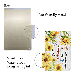 Rectangle with Word Vintage Metal Iron Sign Poster&nbsp;AJEW-WH0157-202