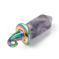 Natural Mixed Gemstone Pointed Pendants&nbsp;PALLOY-JF02182