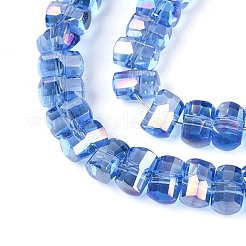 Electroplate Transparent Glass Beads Strands&nbsp;EGLA-N022-09A-B05