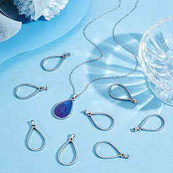 10Pcs 304 Stainless Steel Open Back Bezel Pendants&nbsp;HJEW-UN00100