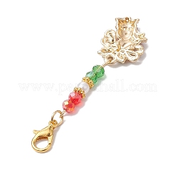 5Pcs 5 Styles Christmas Alloy Enamel Pandant Decorations&nbsp;HJEW-JM01948