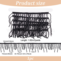 Resin Imitation Pearl Beaded Handicraft Tassel Fringe Trimming&nbsp;DIY-BC0009-87B