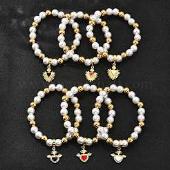 Brass Stretch Bracelets&nbsp;BJEW-C098-04