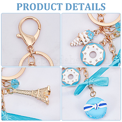 2Pcs 2 Colors Cute Sweet Macaron Cake Resin Keychain&nbsp;KEYC-WR0001-43