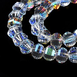 Transparent Electroplate Glass Beads Strands&nbsp;GLAA-Q099-C01-13-1