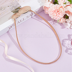 1Pc Alloy Flat Snake Chain Belt with Flat Round Buckle&nbsp;AJEW-CP0008-13