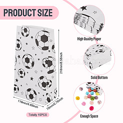 15Pcs Football Pattern Paper Bakery Bags&nbsp;ABAG-TA0002-32B