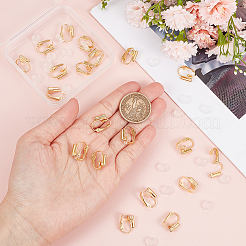 24Pcs Brass Clip-on Earring Converters Findings&nbsp;KK-SP0001-16G