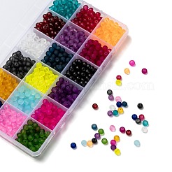 18 Colors Transparent Glass Beads&nbsp;FGLA-X0001-04A-6mm