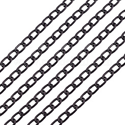 5M Oxidation Aluminum Faceted Curb Chains&nbsp;FIND-TA0004-78B