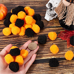 100Pcs 2 Colors Halloween DIY Doll Craft Pom Pom Yarn Pom Pom Balls&nbsp;AJEW-SC0003-18