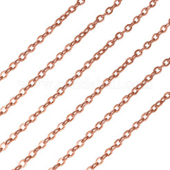 Brass Coated Iron Flat Cable Chains&nbsp;CH-TAC0007-02R