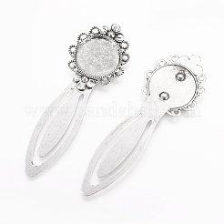 Tibetan Style Bookmark Cabochon Settings&nbsp;X-TIBE-S169-AS-NR