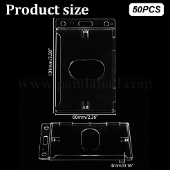 Rectangle Plastic ID Holder Cover&nbsp;AJEW-WH0556-03C
