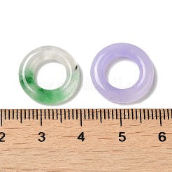 Dyed Natural White Jade Ring Charms&nbsp;G-M415-05