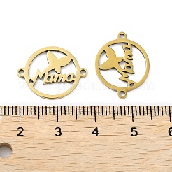 Ion Plating(IP) 201 Stainless Steel Connector Charms&nbsp;STAS-A090-21G
