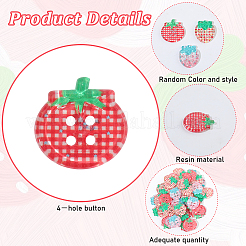 50Pcs Resin Buttons&nbsp;BUTT-SP0001-23