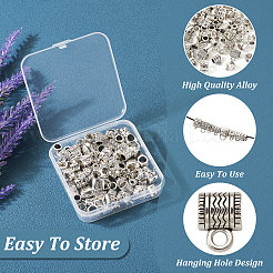 80Pcs 8 Style Tibetan Style Alloy Tube Bails&nbsp;FIND-TA0003-52