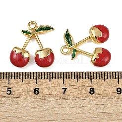 Cherry 304 Stainless Steel Enamel Pendants&nbsp;STAS-L290-21B-G