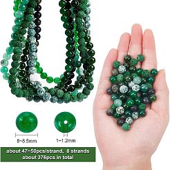 8 Strands 8 Style Frosted Natural Mixed Gemstone Round Beads Strands&nbsp;G-OC0002-06