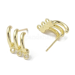 Brass Stud Earring Findings&nbsp;KK-B087-08G