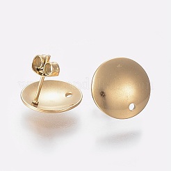 Ion Plating(IP) 304 Stainless Steel Stud Earring Findings&nbsp;STAS-K184-03-01G